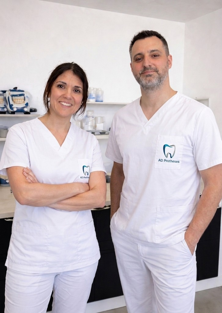 Adrien et Dulce, prothésistes dentaires du laboratoire AD Protheses à Yerres